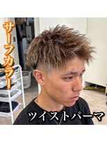 ルースト 心斎橋店(ROOST)&nbsp;短髪/ツイストパーマ/ブラウン/メッシュ