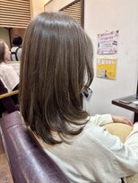 ヘアー グリーン(hair green)&nbsp;パーマ風セミロングレイヤー【髪質改善/百合ヶ丘】