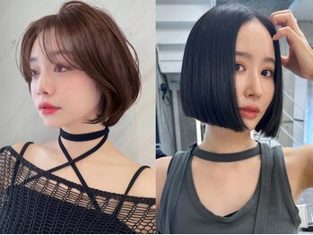 SIGN 渋谷 韓国ボブ/レイヤーボブ/ボブレイヤー/縮毛矯正/髪質改善の写真/《ダメージレスなストレート》ボブの再現性を高める髪質改善ストレート。お客様満足度が高い人気メニュー*