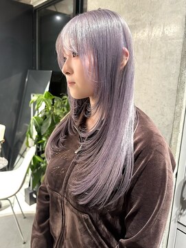 ソル ジングウマエ(SOL JINGUMAE) レイヤーカット×シルバーパープル