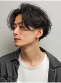 小倉/刈り上げセンターパート/波巻きツイストスパイラル