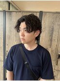 シャドウパーマ　波巻きシャドウパーマ
