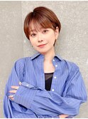 ハンサムショート/丸みショートボブ/20代30代40代50代/顔周り