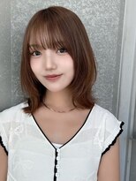 レーヴバイロンド 仙台(Reve by Lond)&nbsp;クラゲヘア髪質改善レイヤーカット顔周りミルクブラウン仙台前髪