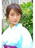 【ネオリーブ プラス】ヘアセット#アップ#ひし形シルエット#浴衣