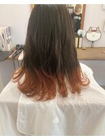 ヘアアンドリラクシングルーム アールフラン(Hair&Relaxingroom arFranc)&nbsp;裾カラー オレンジ
