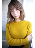 抜け感ボブ×シースルーベージュ