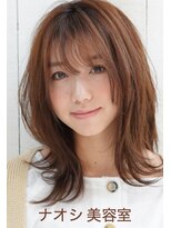 ナオシ トレス 富雄店(nao*c tres)&nbsp;【nao*c 富雄店】ゆるふわウェーブ☆大人可愛いミディーヘア