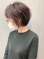 トップヘアー 本店(TOP HAIR) ラウンドミニボブショート _ 抜け感ヘア