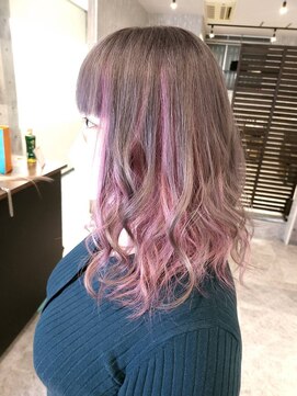 ヘアメイク フォックス 錦店(hair make FOX) インナーカラー★ピンク