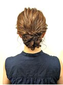 結婚式お呼ばれヘアセット/ざっくりゆるめアップ/二次会/披露宴