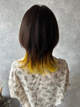ダリー 菊水店(Dali) インナーカラーイエロー・ウルフカット・イエロー