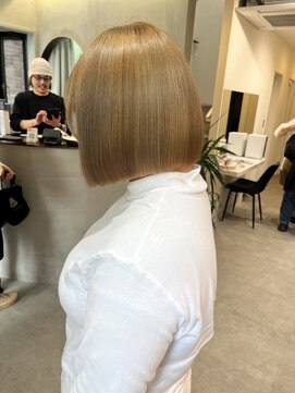 ロンドエニカ 大宮(Lond enika) 韓国レイヤーショートボブケアブリーチダブルカラー[大宮]