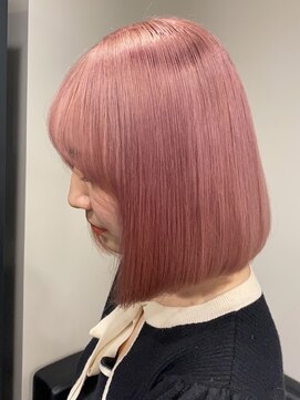 ベレーザ 渋谷(BELEZA) 11215艶髪ホワイトピンクラベンダーミルクティー韓国風巻きボブ