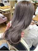ブリーチありカラー　ラベンダーグレージュ　ラベンダーカラー