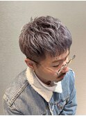 【メンズカット】マッシュツーブロック×グレージュ