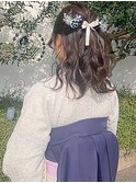 卒業式のヘアセット/ハーフアップ