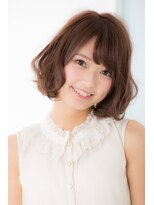 ユーフォリア 銀座本店(Euphoria) 山村/ゆるふわボブパーマ/ピンクブラウンデジタルパーマボブ銀座