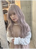 ホワイトミルクティー/ベージュ/ハイトーン/ブリーチ/レイヤー