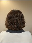 ふわふわパーマ・肩上ボブ
