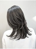 ロングレイヤーウルフにLivnaオリジナルハイライト◎