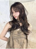 酸性ストレート/前髪カット/リタッチ/カット/ブリーチ