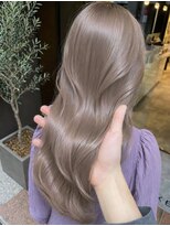 アース 豊橋店(HAIR&MAKE EARTH)&nbsp;ハッシュカットで叶えるロング×ミルクティーベージュ