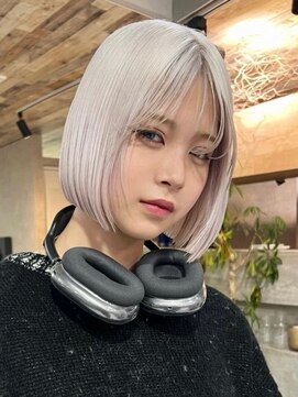 ネハス 栄(nehus.) 学割ブリーチハイライト髪質改善ダブルカラーレイヤーカット