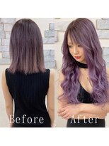 あるじゃんすー 梅田店&nbsp;パープル×アッシュ#シールエクステ#ラベンダーカラー#梅田