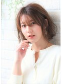 ピンクグレージュボブルフ耳かけショートクールショート小顔ボブ