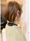 福山Caary人気　丸みショートボブ　ショートヘア 大人モテ髪