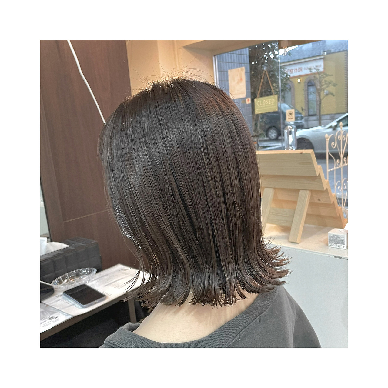 王道切りっぱなしボブ
