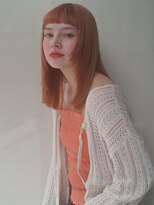 レジュアル(RESSUAL) アプリコット ロングヘア 大人かわいい フェザーバング