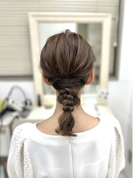 リサ 恵比寿(risa.) 玉ねぎ編みローポニー