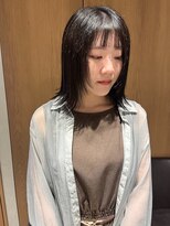 ラミエ バイ メルト 吉祥寺(lamie by melt)&nbsp;"久保田"伸ばしかけボブ顔まわりウルフラベンダーグレージュ