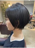 ショート斜めバング