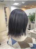 ラベンダーグレージュ/グレーベージュ/レイヤーロング　新籾