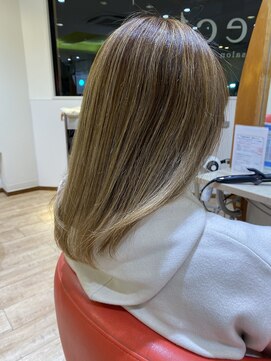 レクタ(recta) 大人白髪ぼかしナチュラルハイライトベージュカラー