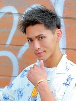 リップス レイ ギンザ(LIPPS Ray GINZA)&nbsp;シルバージェットモヒカン　ツーブロック　かき上げ