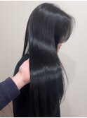 髪質改善トステアカラーで艶のあるブラックヘア