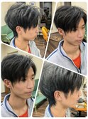 無造作ハーフアップショート