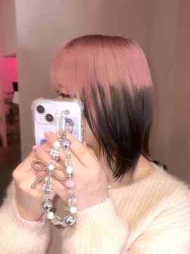 ダズリングディア(Dazzling Deer) レイヤーボブ/ホワイトピンク/イメチェン