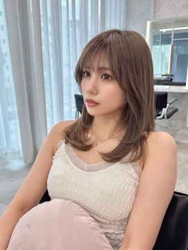 ビームズヘア 藤が丘店(Bee Ms HAIR) ゆるふわロングベージュカラーブリーチしない透明感カラー