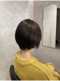 大人ショートボブ×ダークブラウン