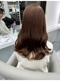 14601暗髪ミルクティーベージュオリーブカラー髪質改善ロング