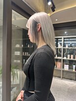 ロンド レア 天神大名店(Lond Le’a) ミディアムヘアデザインカラーフェイスフレーミング暗めカラー