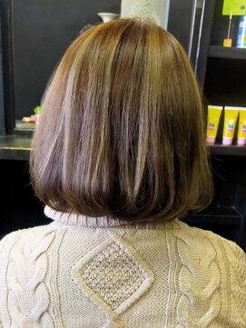 バカラ ヘアー 北花田(BAKARA HAIR) 落ち着きカラーメッシュ☆ブラウンベージュ