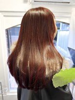 ラレイ ハラジュク(Lalei harajuku)&nbsp;【白石】ブリーチなし赤髪ワインレッド8トーン艶カラー原宿