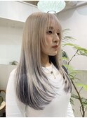 ◎ブロンドハイトーンカラーデザインカラーアンブレラカラー金髪