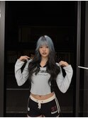レイヤーカット/ウルフカット/ホワイトブロンド/外ハネボブ/美髪